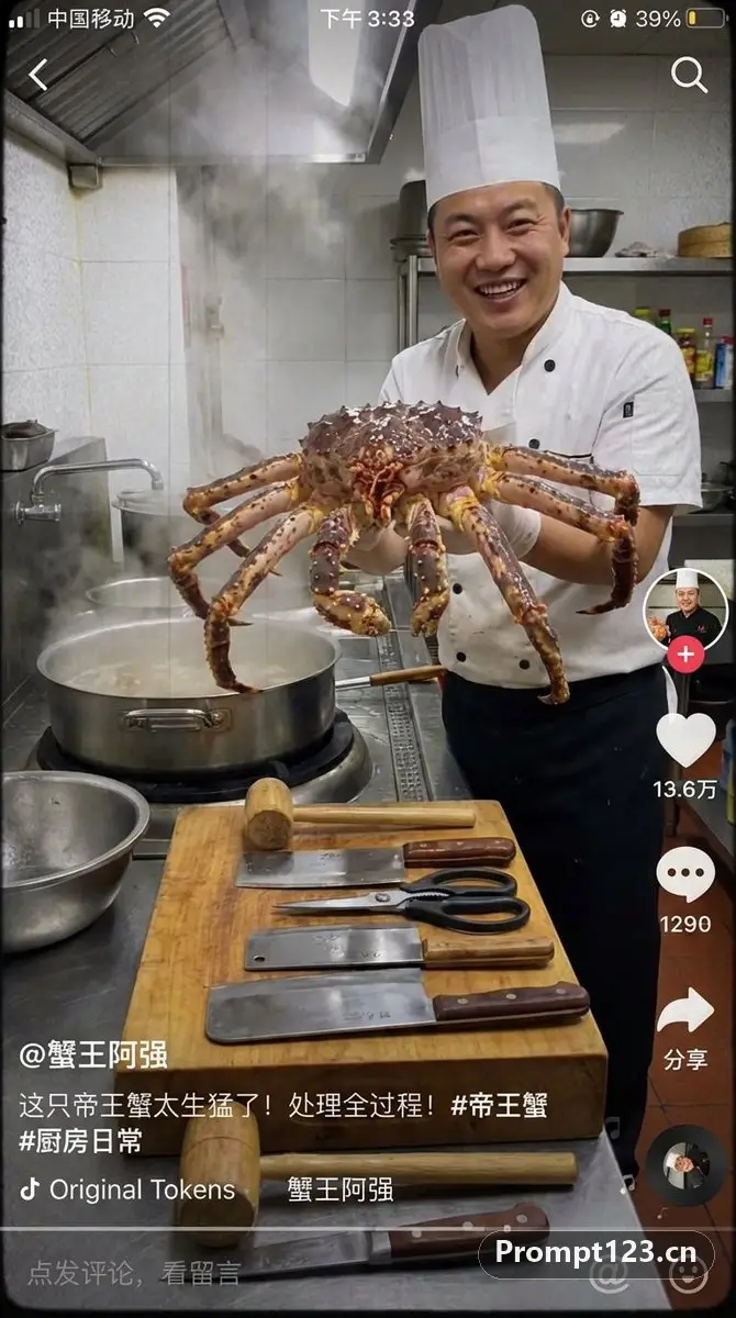 抖音做饭视频画面
