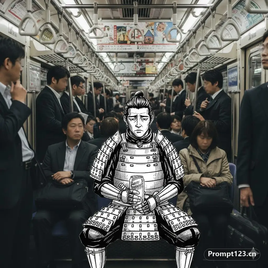 东京地铁里的 2D 漫画角色