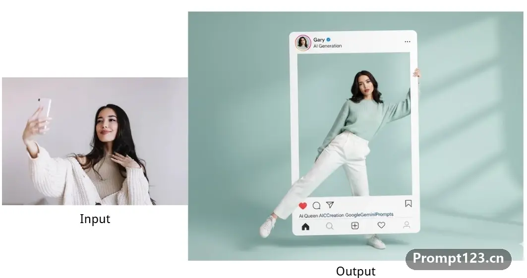 Instagram 边框 3D 人像效果