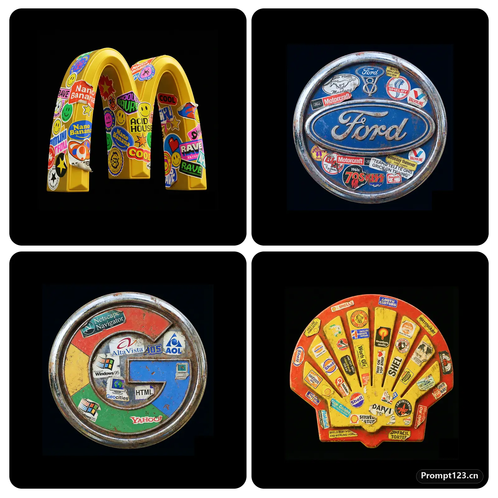 Logo 贴纸轰炸 3D