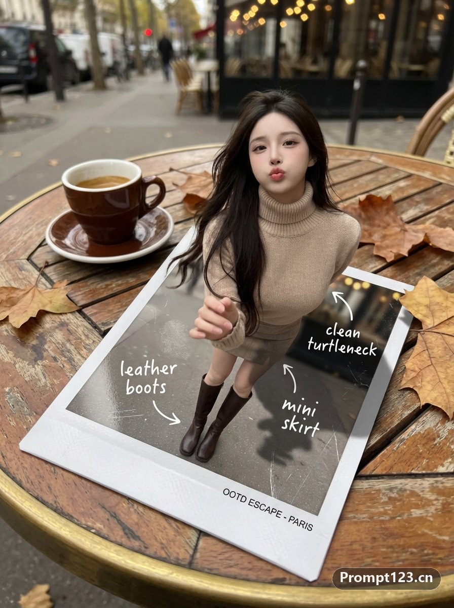 女子仿佛从刚冲洗出来的照片中浮现出来