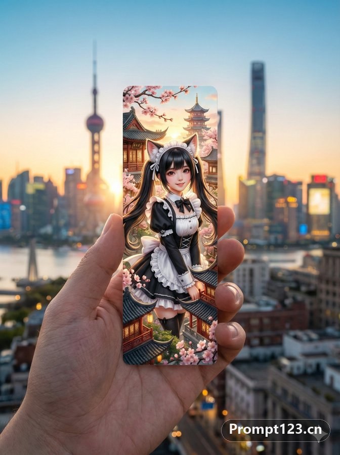 一只人的手握着一枚细长狭长的竖版模切书签