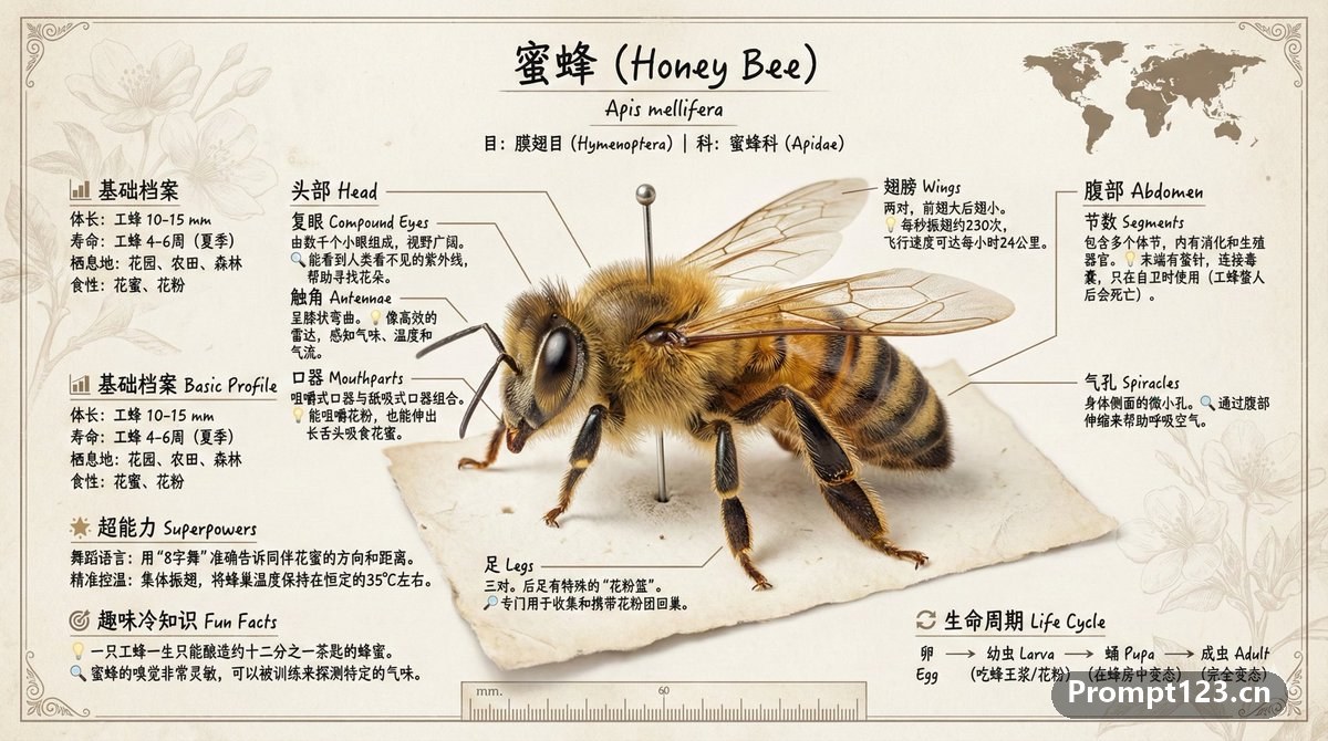 博物馆展品级别的昆虫知识科普图谱