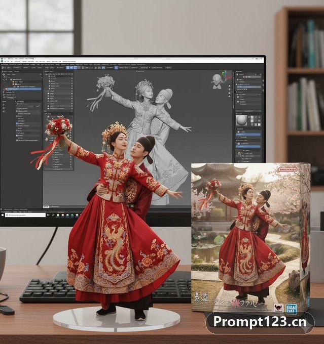 手办-ZBrush建模屏显与万代风格包装盒