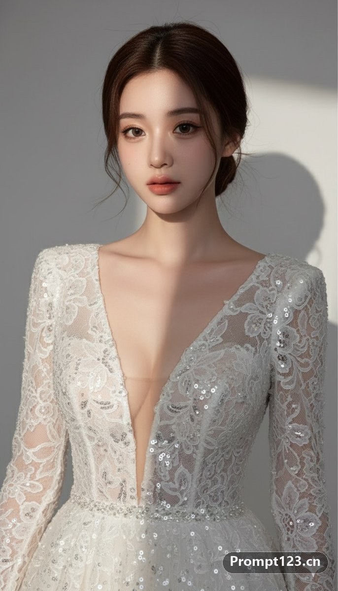 超精细逼真的美丽女人肖像