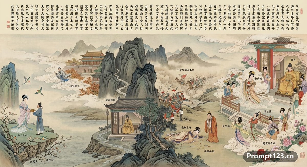长文本古诗画画
