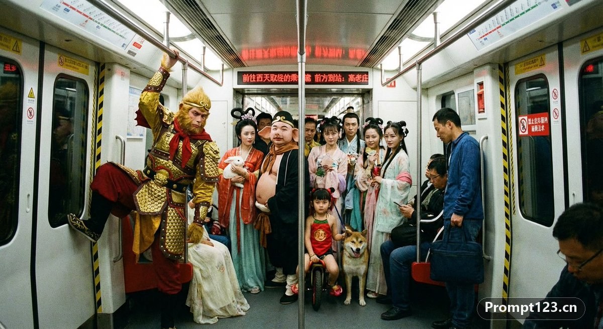 西游记人物坐地铁