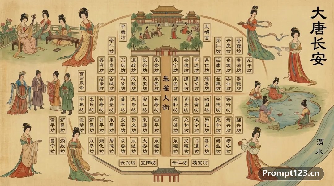 大唐长安插画