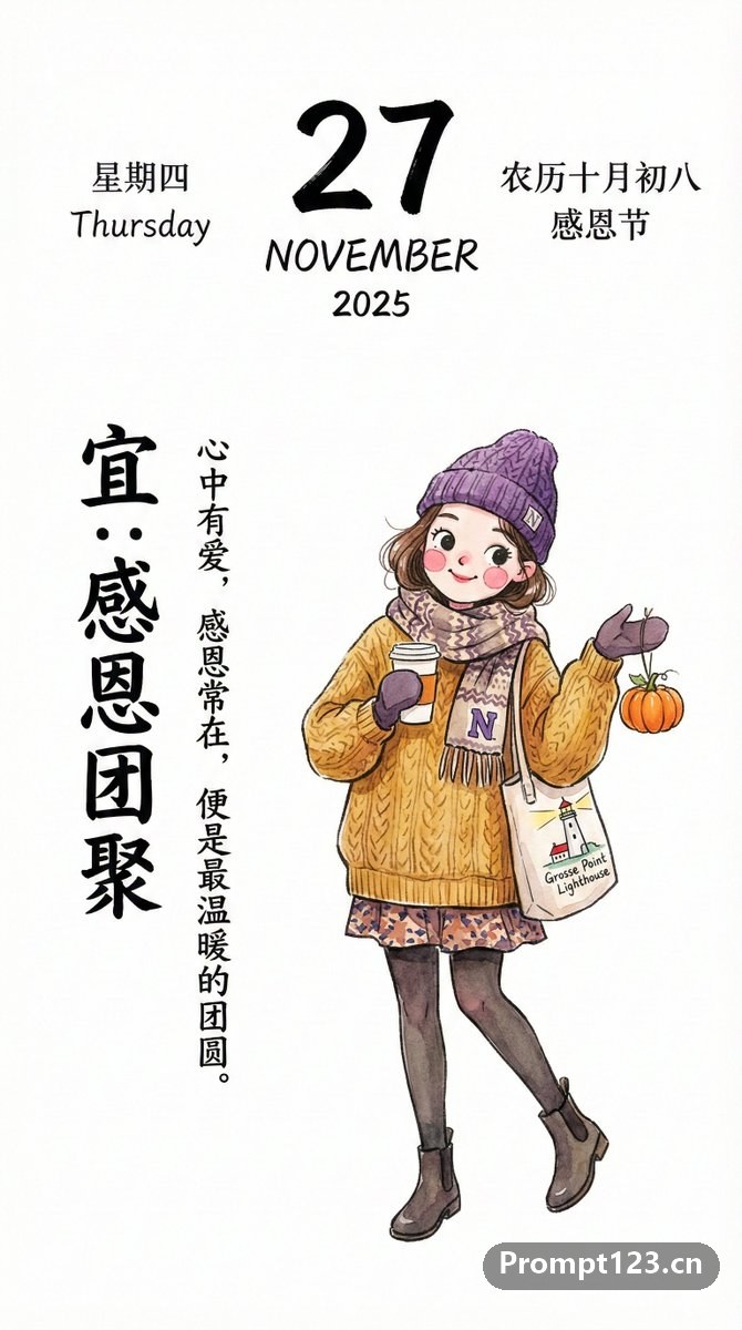 手绘日历插画