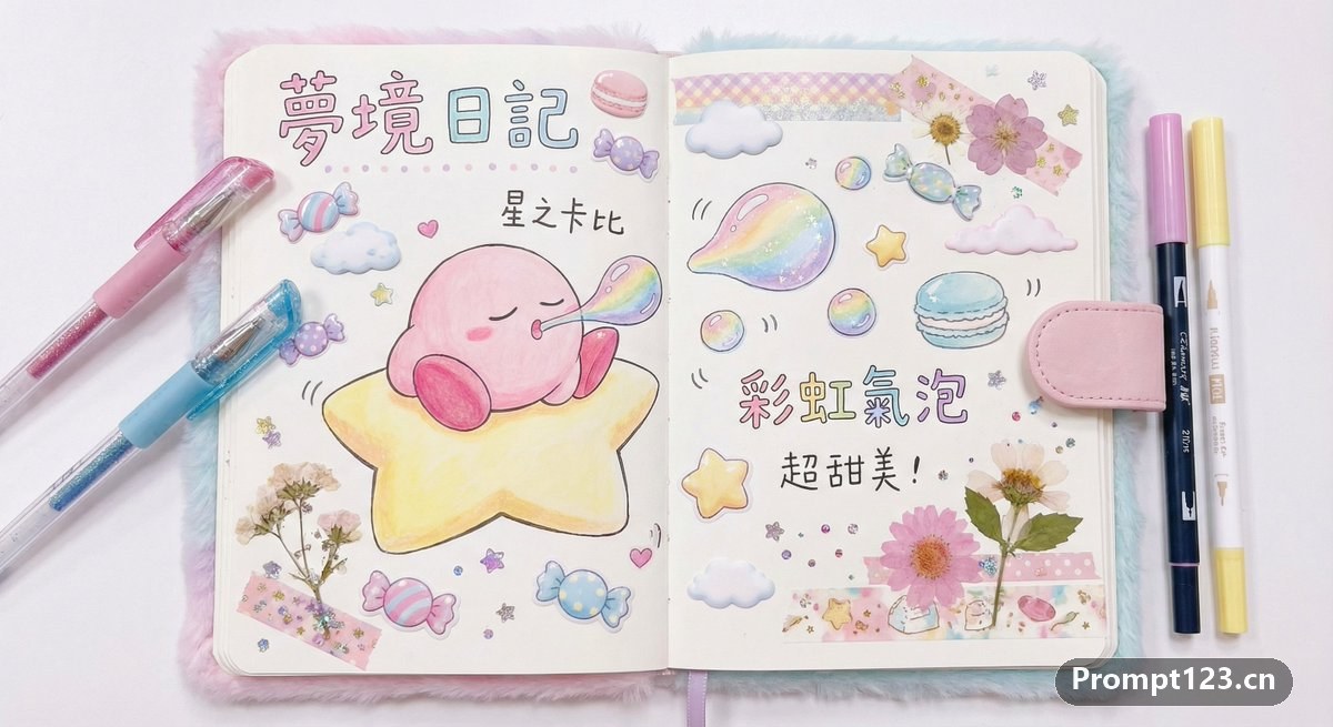 粉红色的星之卡吐泡泡