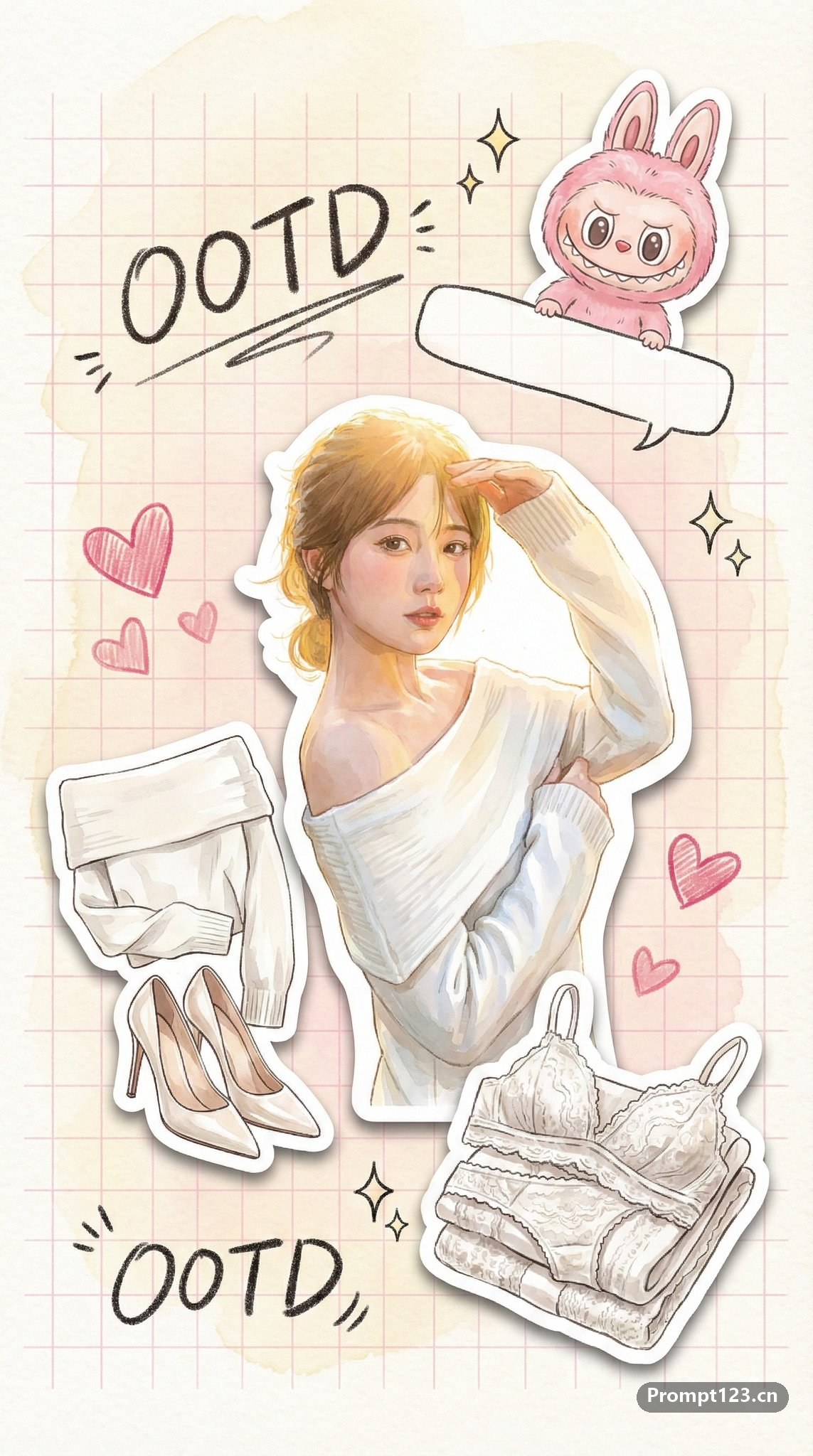 奶油水彩手账