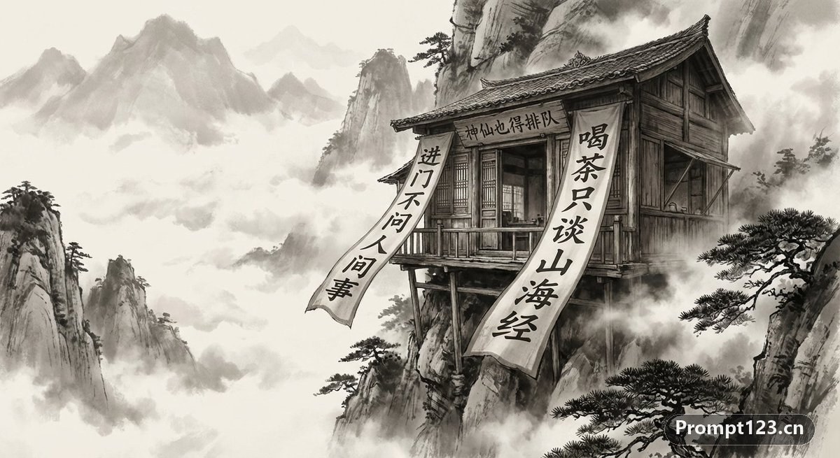 水墨画风格与写实摄影的结合