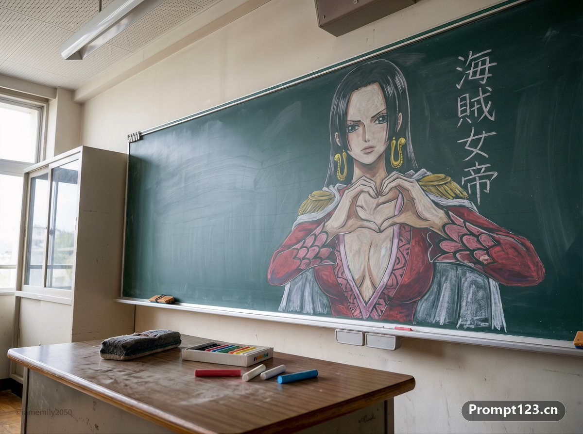 黑板艺术作品-海賊女帝
