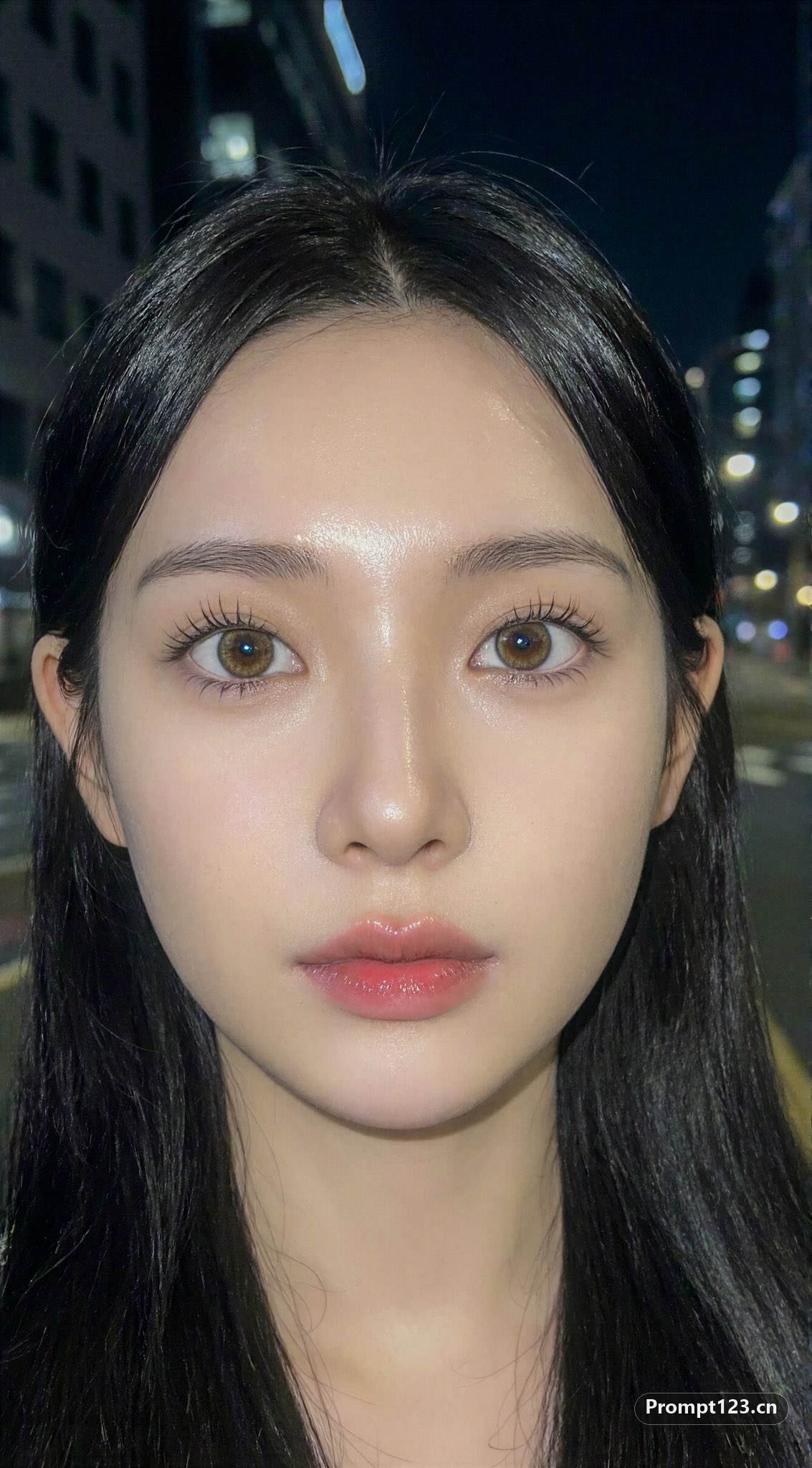 极近距离的自拍照