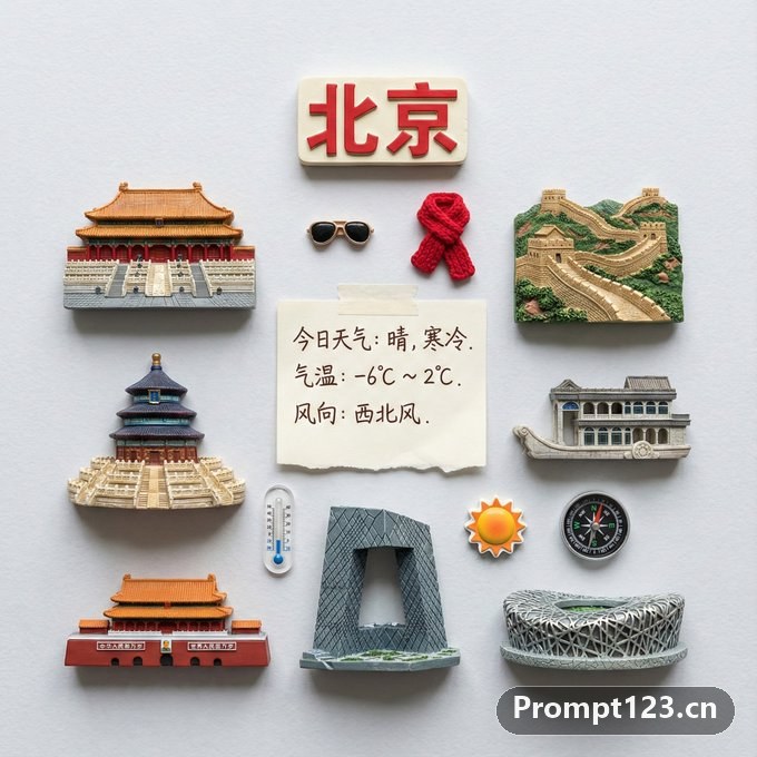 城市冰箱贴