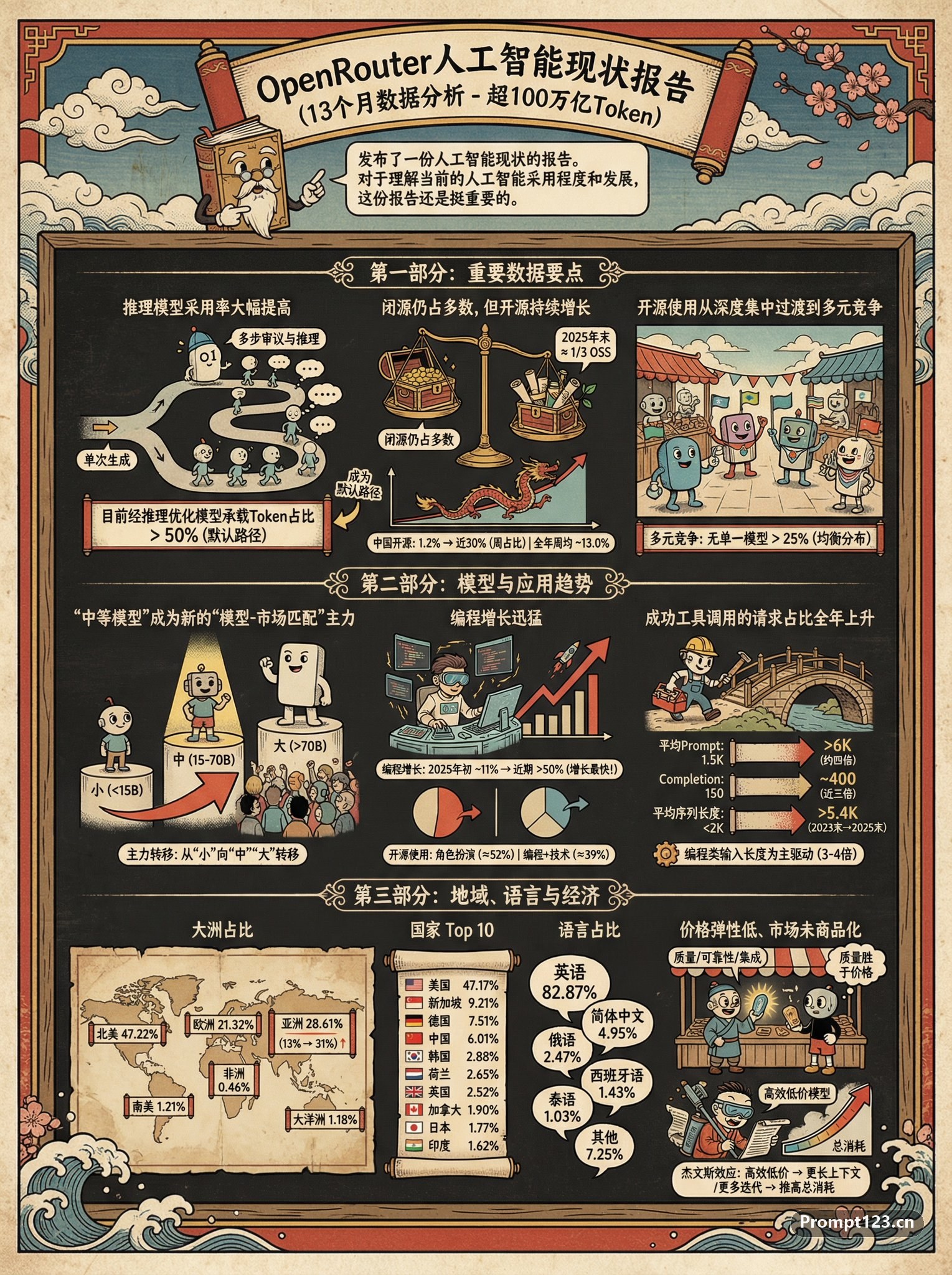 用浮世绘和茶杯头的风格生成信息图