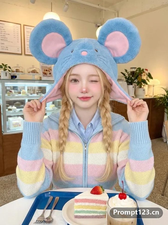 一张高质量的可爱少女肖像照