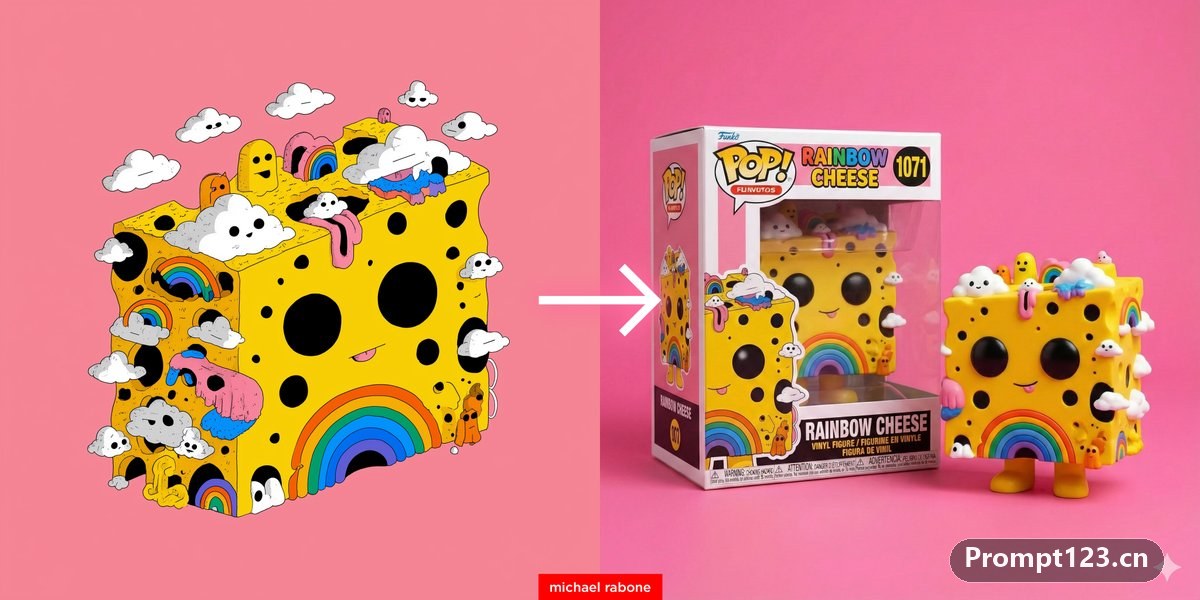 卡通画变成 Funko Pop 乙烯基人偶