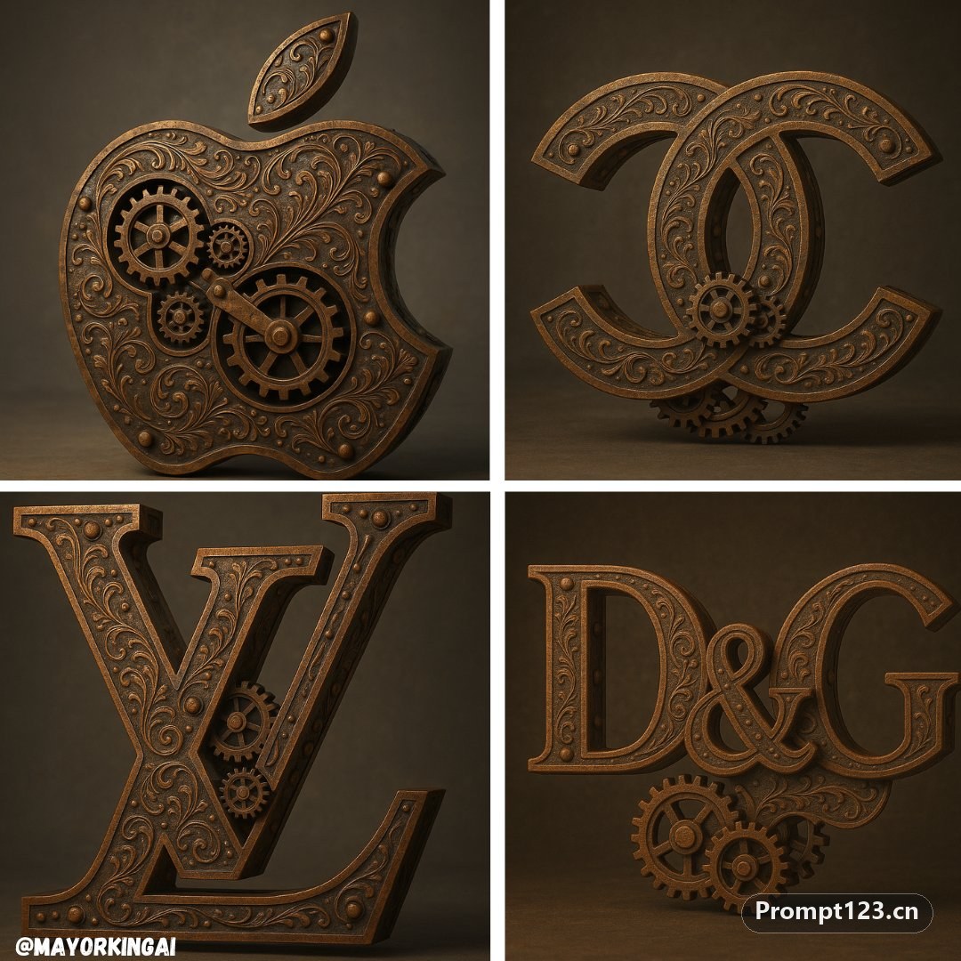 3D蒸汽朋克Logo
