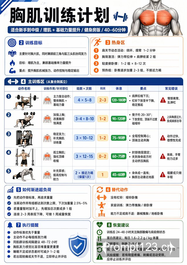 一张中文健身信息图