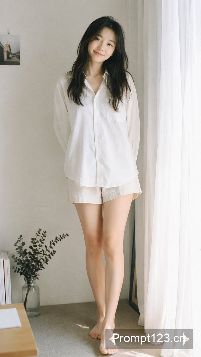 窗边日系胶片女孩