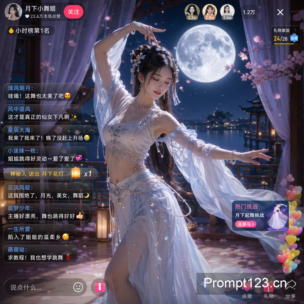 月下美女直播画面