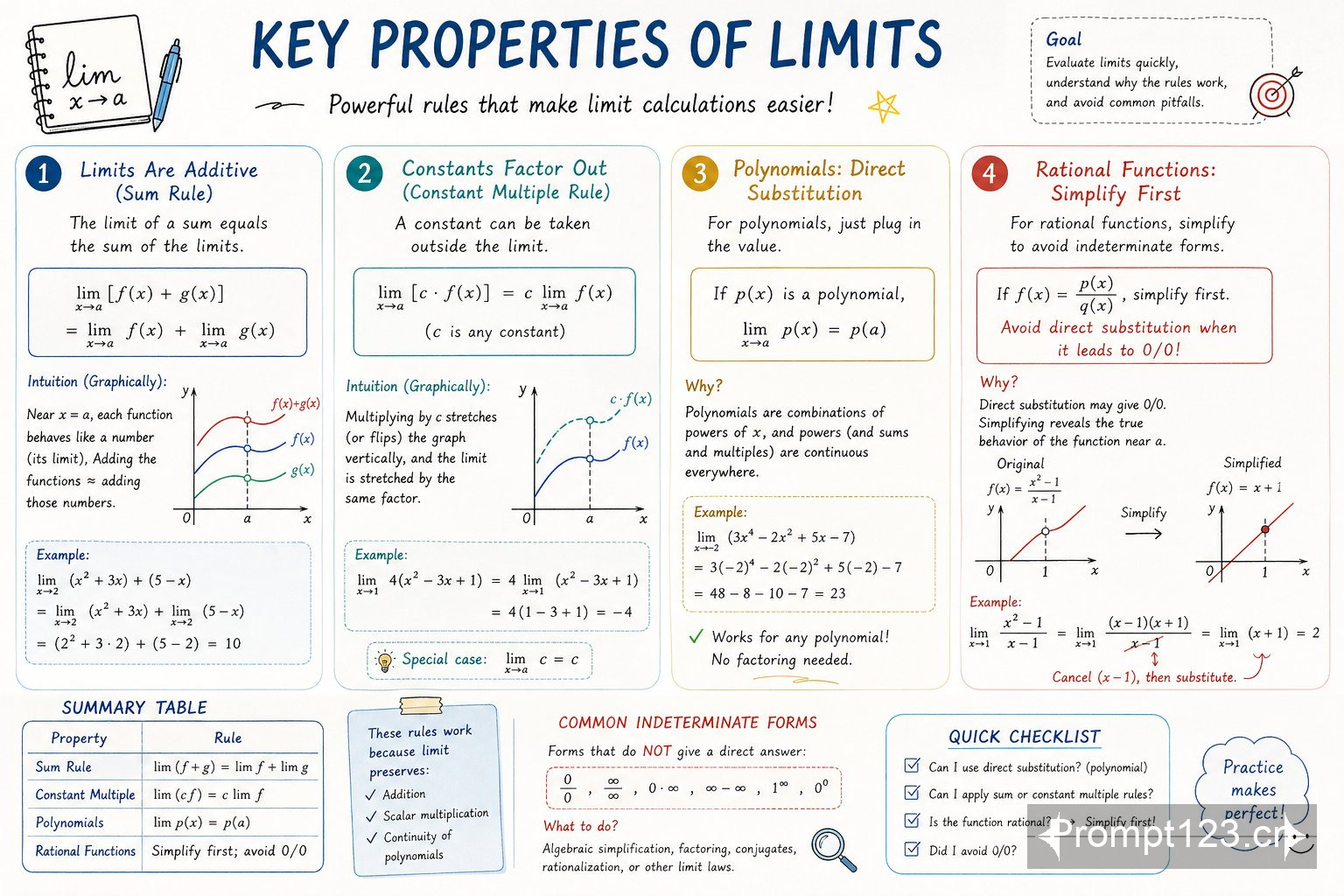 AP Calculus 学习表信息图