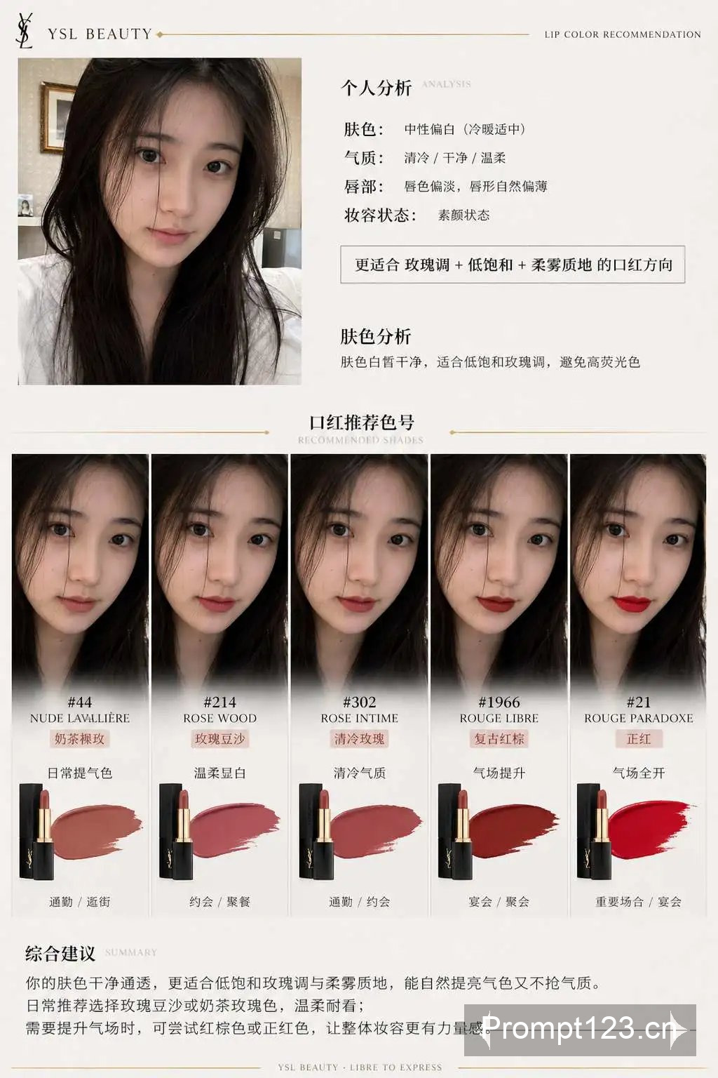 品牌口红推荐报告信息图