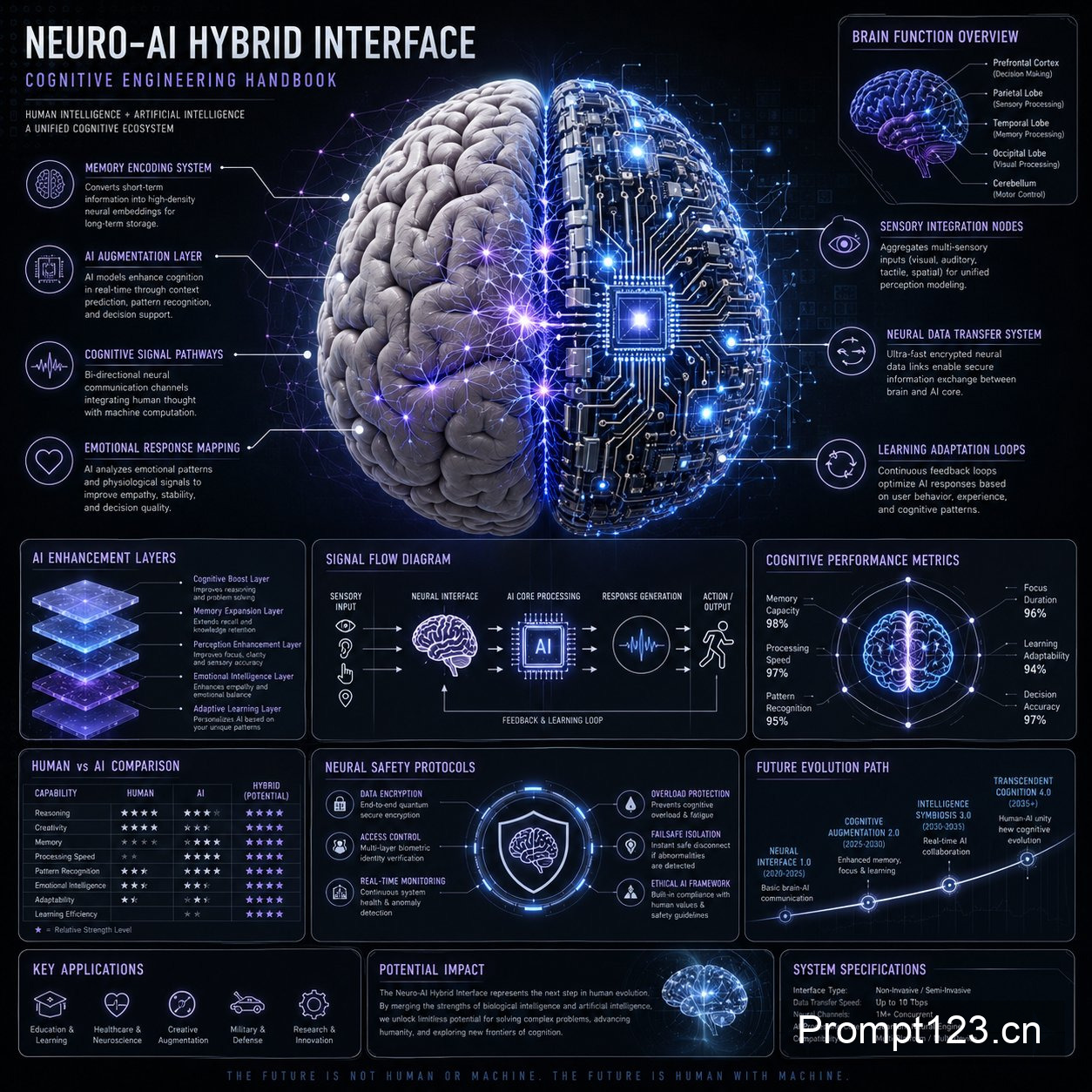 Neuro-AI 混合系统信息图