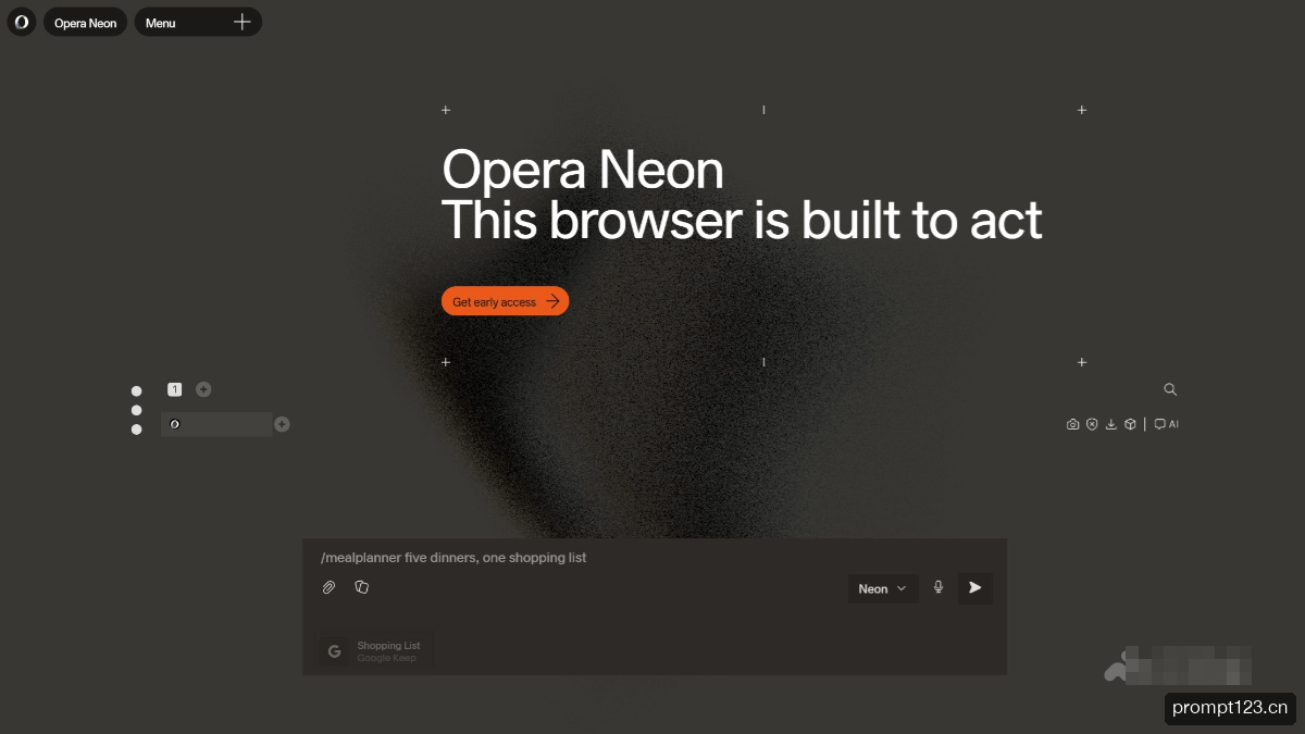 Opera Neon 软件截图